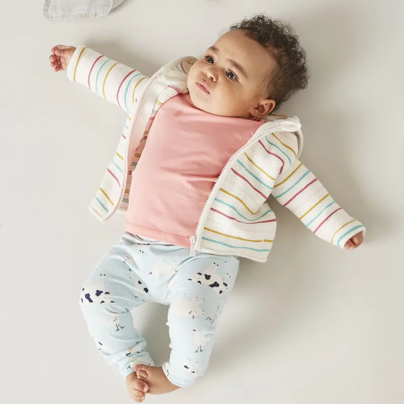 Joules Payton Cotton Legging - Farm Blue -1